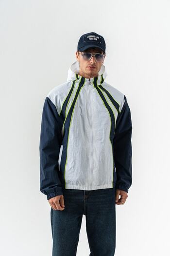 go gang own Hoodrealm Vintage αντιανεμικό παλτό με φερμουάρ από ύφασμα αλεξίπτωτου