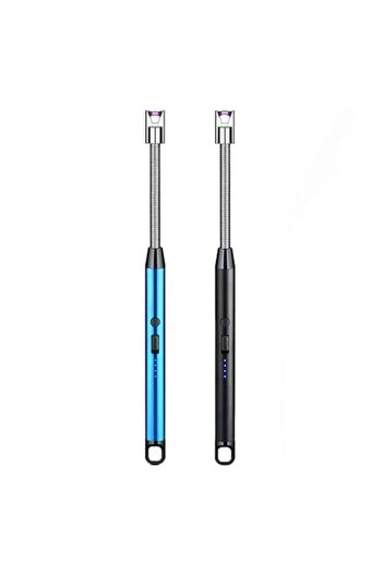 Rqiurpn Set 2 Electric Lighters, Rqiurpn, USB Rechargeable, LED Indicator, Child Protection, 360 Rotation, W