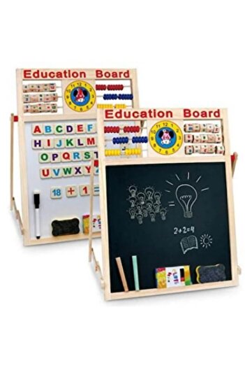 İSP Tablă educațională magnetică cu două fețe pentru scris cu abac, litere și numere magnetice, Mar
