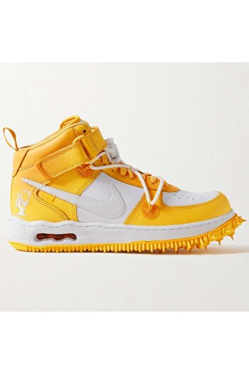 Nike Air Force 1 Mid Off-White AF1 SP Unisex Leather Sneaker Hakiki Deri Unisex Günlük
