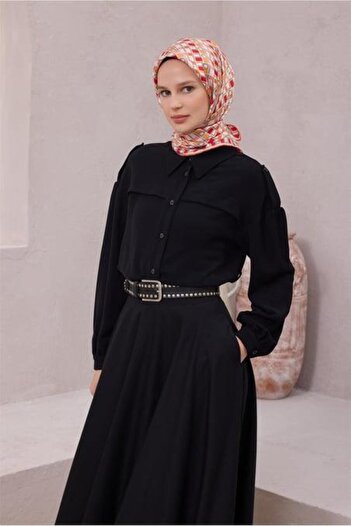 Belli Tivil Pure Silk Scarf 4223 - 35 Πορτοκαλί μοτίβο με γράμματα