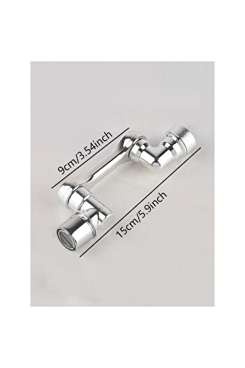 Aqua Extension faucet with 1080° rotation for Bathroom or Kitchen, Pivoting arm in any direction, Water