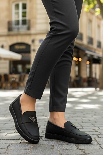 WALKWAY B-01 Z Black Lightweight Flexible Women's Ballet Flats