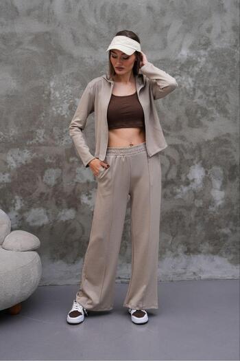 Elaxi Modal fabric slim fit hooded two-piece set