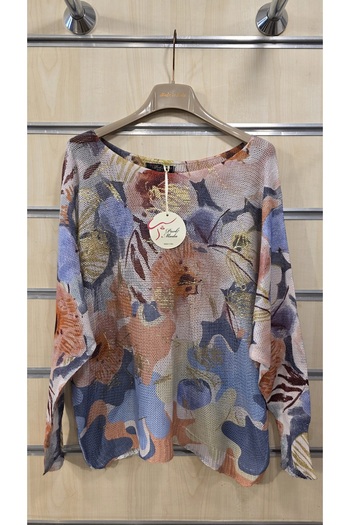 Park Moda Mercerized Blouse Mixed Floral Pattern