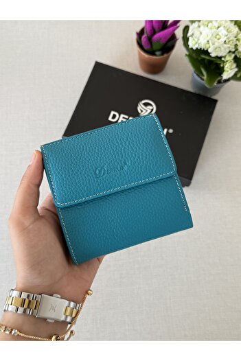 DERKON Genuine Leather Juno Model Women's Wallet in a Size That Will Fit in Any Bag