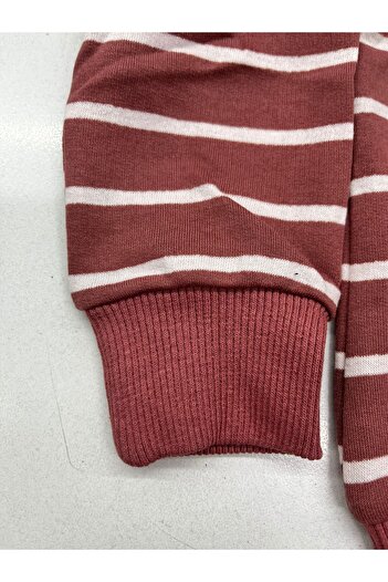 BY-GRİ Long Sleeved Baby Sweat with Stripes