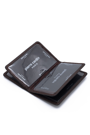 Pierre Cardin Brown Unisex Leather Card Holder 0188K6C