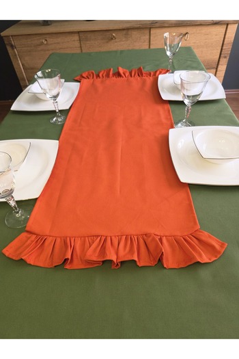 Angels' Collection Two-Sided Ruffle Runner - Has a Liquid Repellent Property