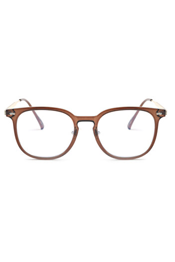 TomyHelf Unisex Blue Light Protective Computer (Screen) Glasses with Brown Gold Detail