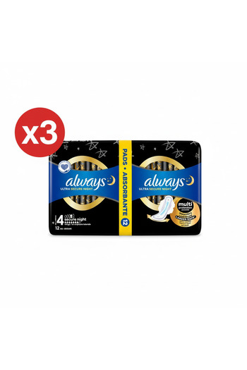 Always Set of 3 Ultra Sensitive Night 12 pcs / set