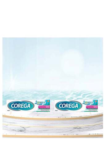 Corega 2-Piece Super Taste Free Denture Fixative Cream 40gm