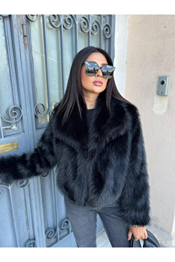 ALİNDA Generic Brands Long Sleeve Lined Soft Touch Fur