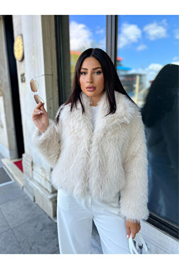 ALİNDA Generic Brands Long Sleeve Lined Soft Touch Fur
