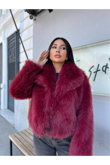 ALİNDA Generic Brands Long Sleeve Lined Soft Touch Fur