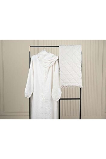 CDF Prayer Set Sultan Embroidered with Rug - Cream