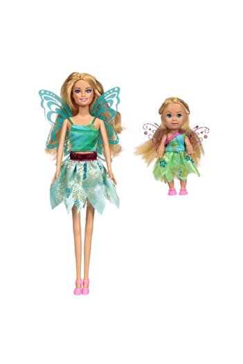 ANTBRO Playset with 2 Forest Fairy Dolls, Long Blonde Hair