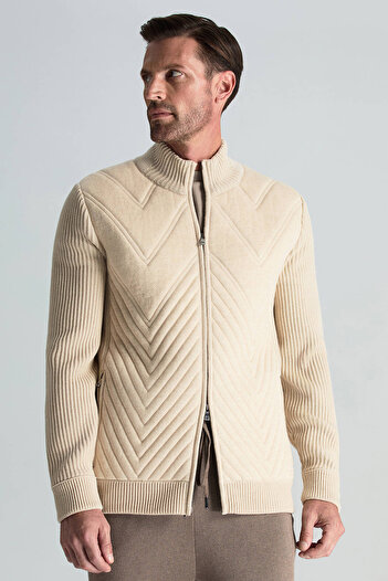 Hemington Açık Bej Activewear Triko Ceket