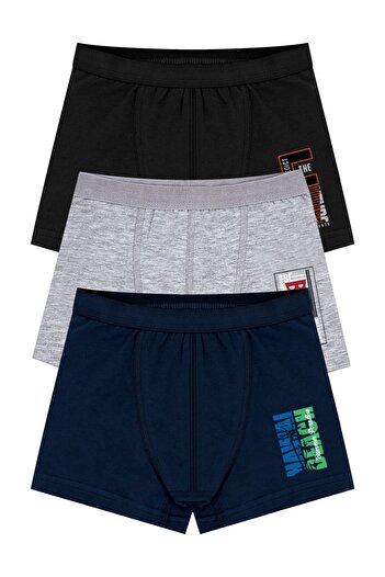 Öts Boys' Boxer 3-Pack Printed (96% Cotton - 4% Elastane)
