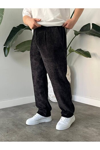 KHAYN ERKEK BAGGY PİLELİ FİTİLLİ KADİFE KUMAŞ PANTALON K2051KP