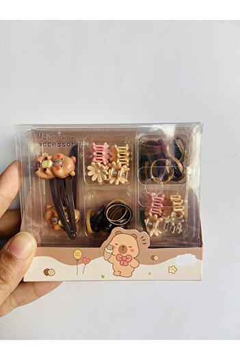 synshop Capybara Capybara Girl Child Baby Hair Clip Set Boxed Rubber Hairpins Hair Clips
