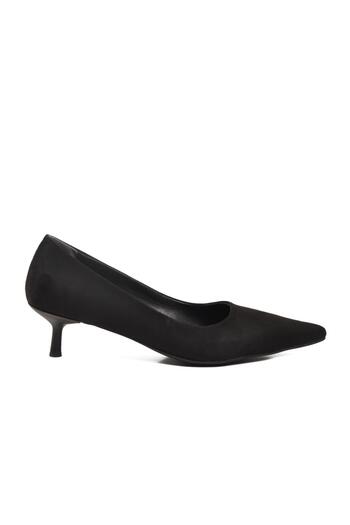 AYAKMOD 458343 Z Black Suede Women's Heeled Shoes