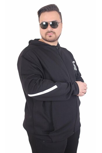 Starbattal Large Size Double Face Tracksuit Set M.G Tk25611 Black