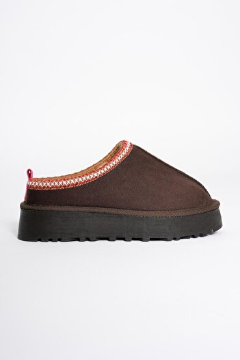 Mubiano Women's Suede Slippers Brown Pia
