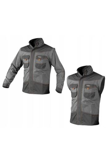 NEO Work jacket, convertible into a vest, 2 in 1, removable sleeves, cotton, size L/52,