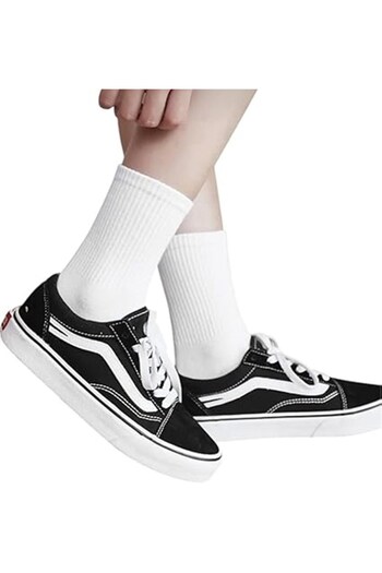 xeox 6-Piece Economical Pack Unisex White Tennis Socks Set