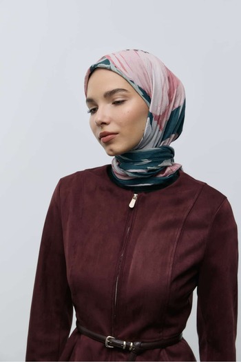 Modakaşmir Roselith Pattern Bamboo Scarf