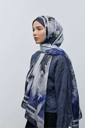 Modakaşmir Abstract Pattern Cotton Shawl