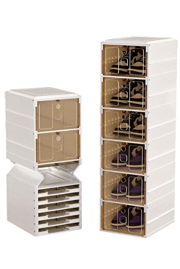 Generic Foldable Shoe Storage Cabinet, Durable and Stable Shoe Storage Boxes - Easy Installation, 1 Column 6