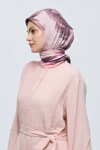 Modakaşmir Rosa Pattern Bamboo Scarf