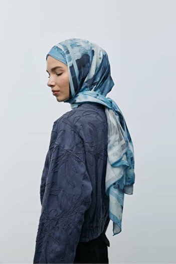 Modakaşmir Abstract Pattern Cotton Shawl