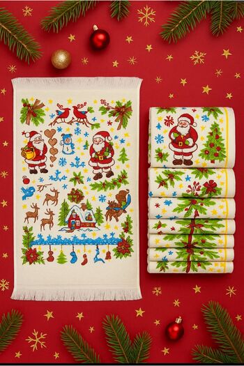 HORECA PAPATYA Set of 6 kitchen towels CHRISTMAS 40X60 cm