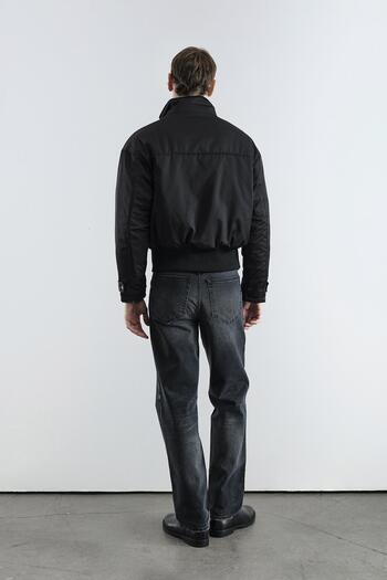 GIESTO Technical Black Bomber Jacket
