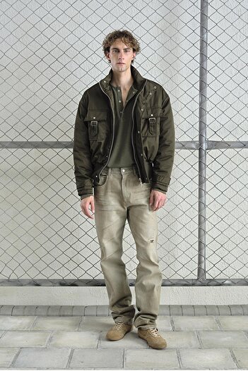 GIESTO Technical Khaki Bomber Jacket
