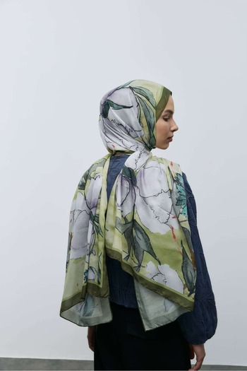 Modakaşmir Nileya Pattern Cotton Shawl