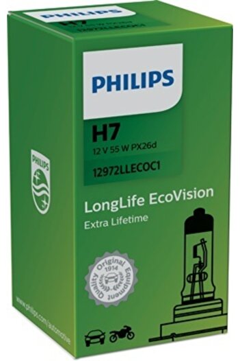 Philips BEC FAR ECOVISION H7 55W 12V CU DURATA DE VIAȚĂ MAI LUNGĂ (cutie)