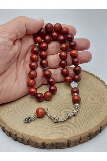 Yasamtohumu Red Agarwood 33-Bead Rosary 12mm (56908)