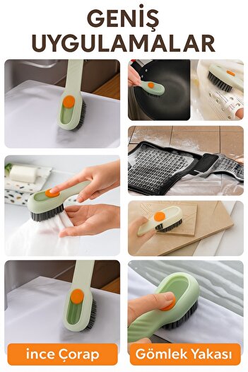 obrigado Dishwashing Brush with Tank Practical Multi-Purpose Sink Shoes Cleaning Kitchen Countertop Brush