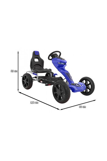 NOVOKIDS Kart cu pedale pentru copii NOVOKIDS® Adrenaline Kart PRO, Albastru