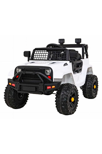 NOVOKIDS NOVOKIDS™ Dark Knight Jeep PRO Battery-Powered Electric Ride-On Car for Kids, White