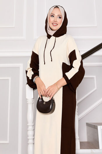 EBRUTESETTÜR Hooded Sports Knitwear Dress