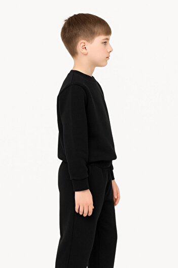 pour la riviere Boys and Girls Slim Fit Crew Neck Basic Sweatshirt