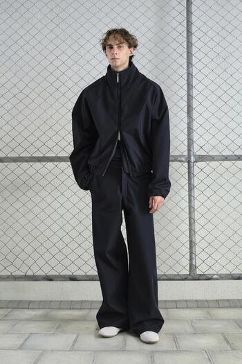 GIESTO Navy Blue Technical Jacket with Fleece Inside