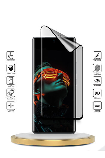 Wtech Tecno Pova Curve 5G 2025 Nano Ceramic Full Glue Full Cover Matte Flexible Clear/Black