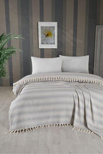 home otanticca Double Natural Hand-Tied Pique Gray