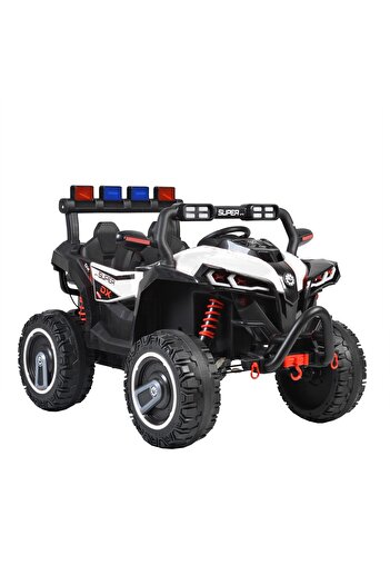 NOVOKIDS NOVOKIDS™ Super Beasty Buggy UTV Battery-Powered Electric Car for Kids, White
